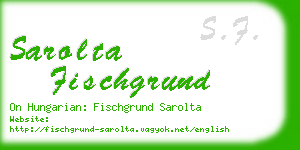 sarolta fischgrund business card
